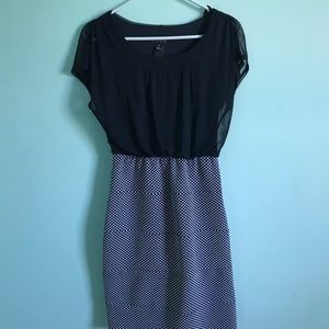Enfocus Studio Navy Blue With pattern dress